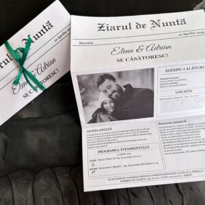 Invitație de nuntă ziar