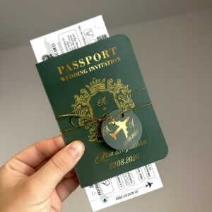 Invitație de nuntă - model pașaport