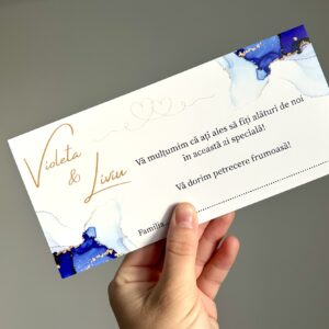 Plic de dar pentru nuntă – design aqua blue