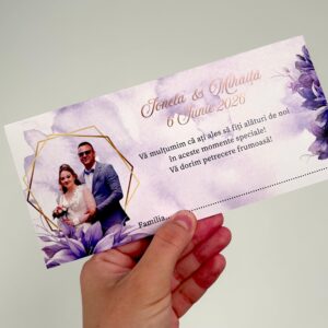 Plic de dar pentru nuntă – design poza mirilor