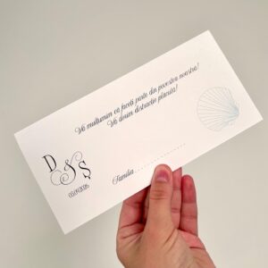 Plic de dar pentru nuntă – design scoica